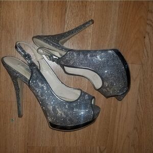 High heels silver 